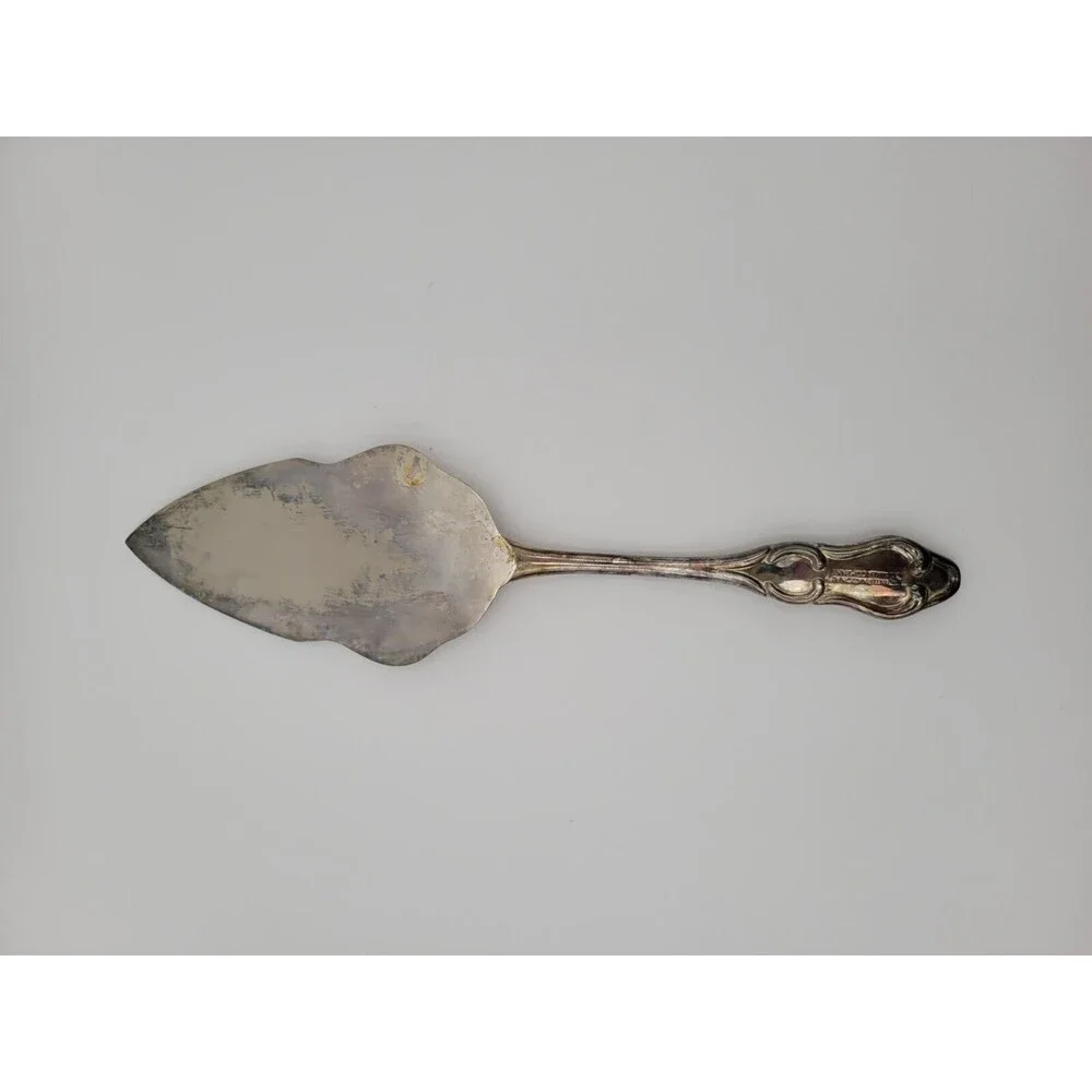 Vtg Large Pie Cake Server Trowel International Silver Plated Merry Christmas